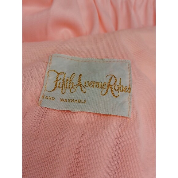 Vtg Fith Avenue Robes  Nightgown Nylon Long Flowy Gown Peach Sz S - Picture 8 of 10